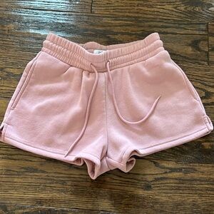 womens pink sweatshorts